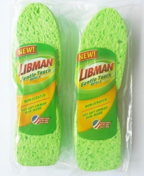 Cleaning Sponge Non-Scratch Libman Gentle-Touch Refills 2 -2-Packs 4 total sp…