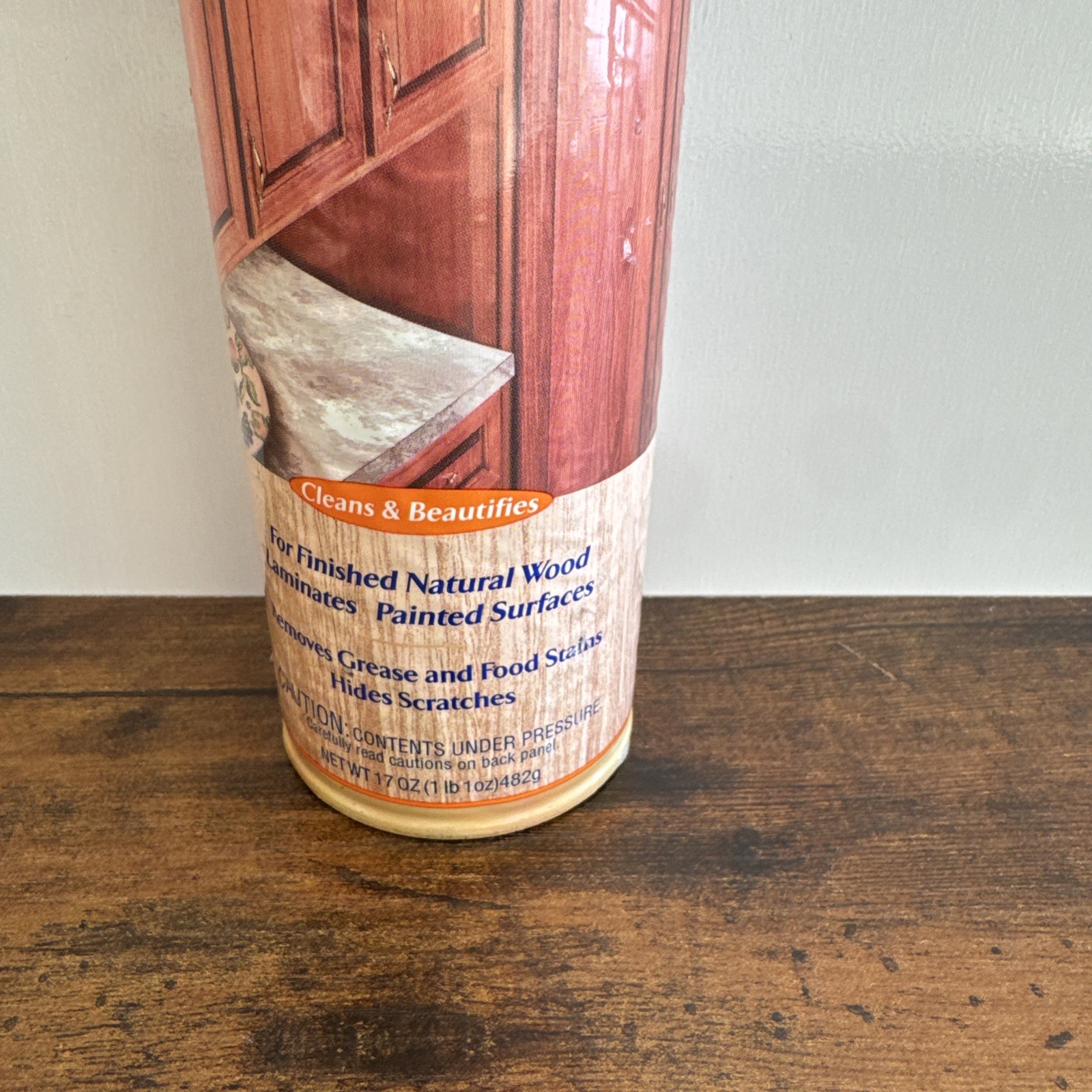 Vintage Original Cabinet Magic Wood Cleaner Polish 17oz Old Stock Restore NEW