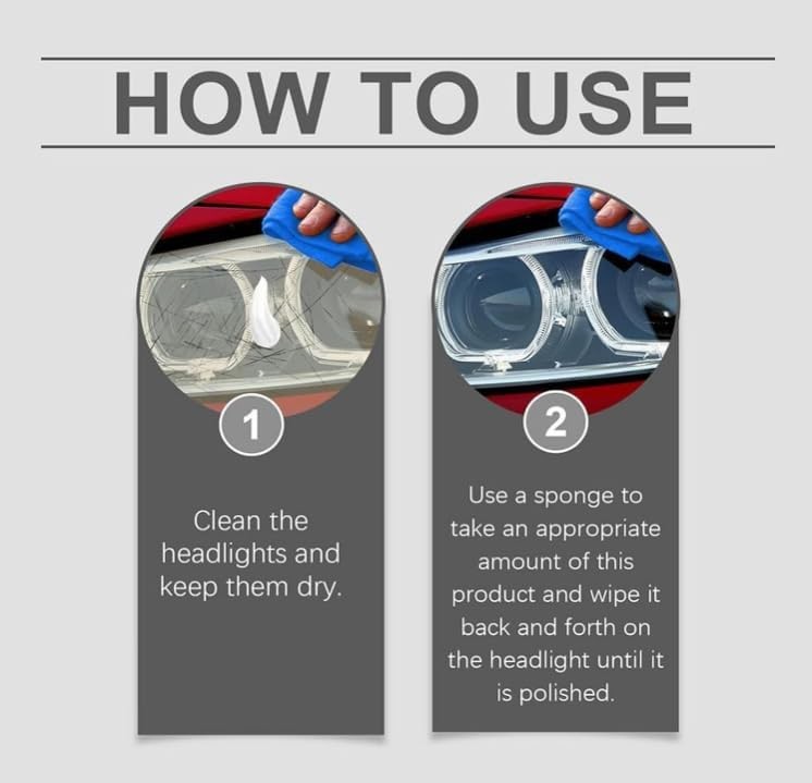 Headlight Repair Kit Restore Yellow Oxidized Headlights Car Truck Motorcycle