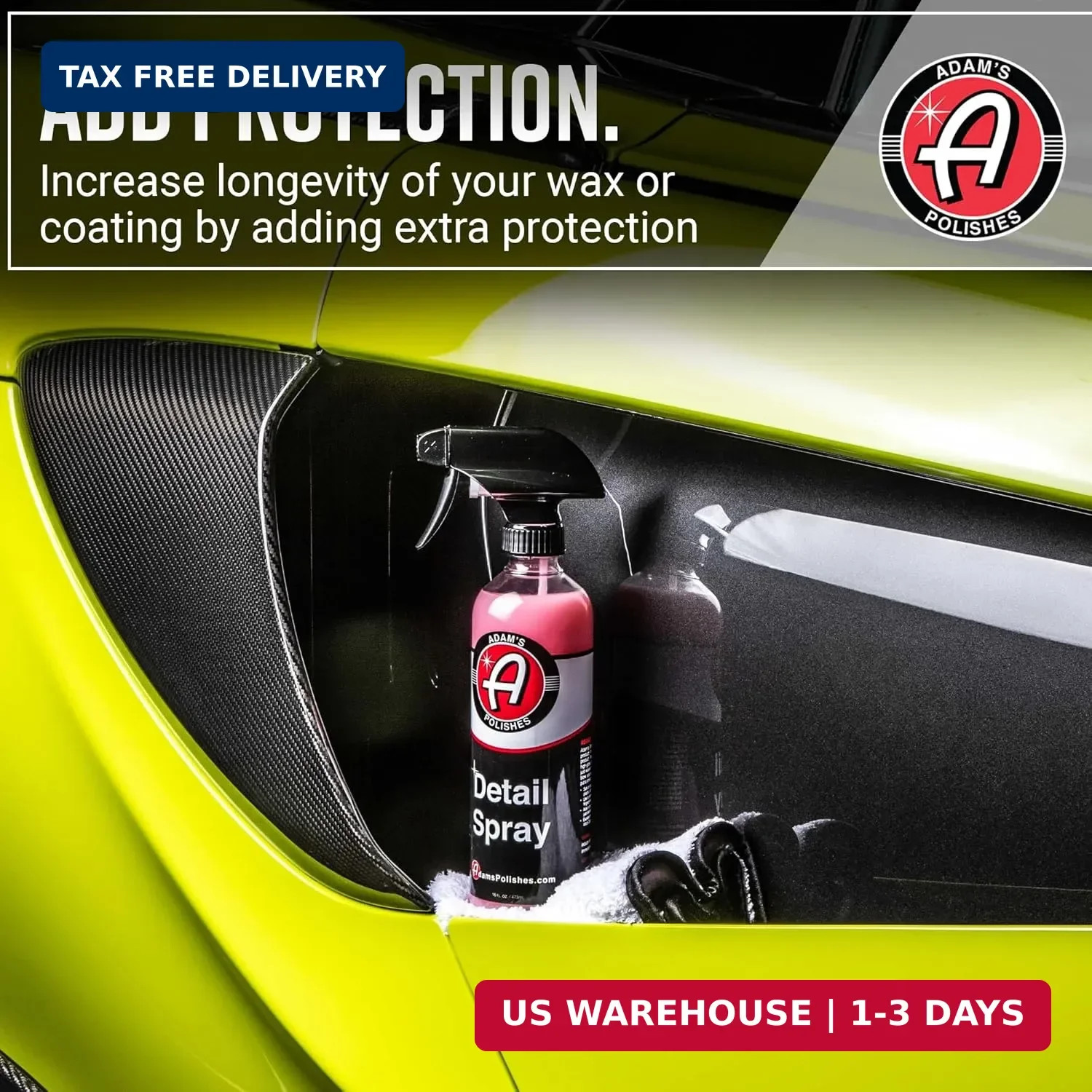 Adam’s Detail Spray (16 fl. oz) – Quick Waterless Car Detailer | Polisher Clay B