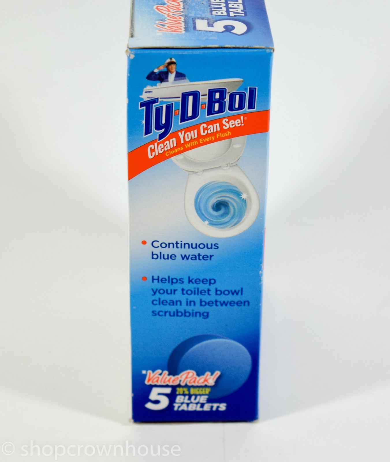 Ty D Bol Value Pack BLUE Tablet Toilet Bowl Cleaner 5 Tablets Deodorizes 8.5 oz