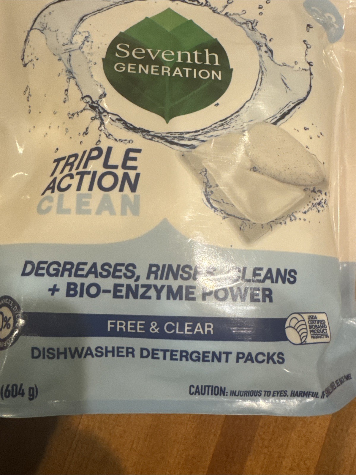 Seventh Generation Triple Action Clean Dishwasher Detergent Tabs Packets – 38ct
