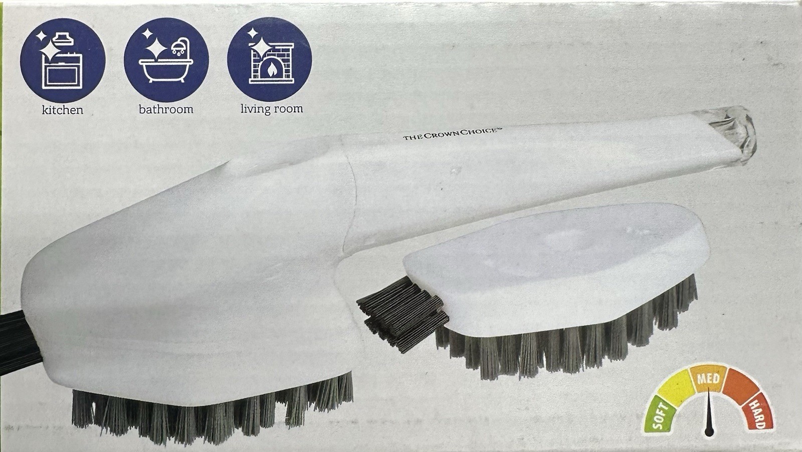 2 pack-All Purpose Non-Scratch Scrub Brush, Each with a Replacement Brush Head