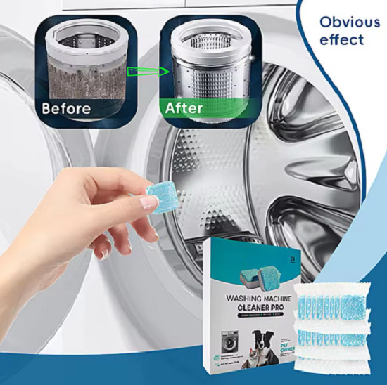 24 Pack • Washing Machine Cleaner Tablets • Deep Cleaning Descaler • Front & Top