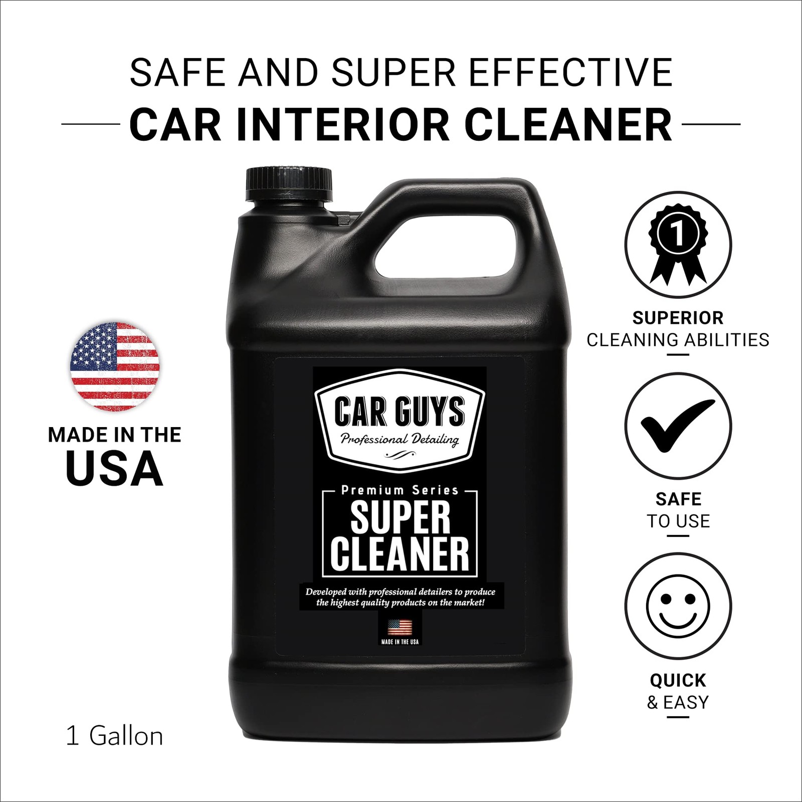 Super Cleaner 1 Gallon Refill | Effective Car Interior Cleaner | Leather Car Sea