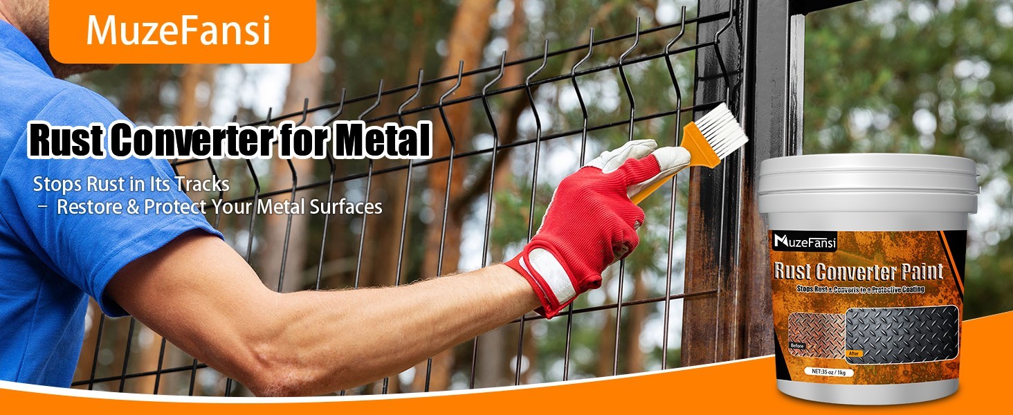 35 oz 2-in-1 Rust Converter & Metal Primer – Stops Rust, Paint Over Rusted Metal