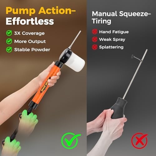 Diatomaceous Earth Powder Duster – 4FT Adjustable Rod, Clog-Free Pump for Dustin