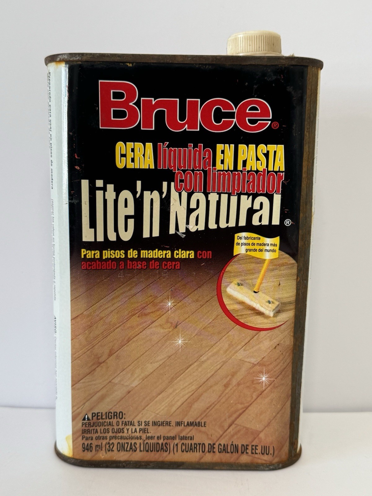 Bruce Lite ‘n’ Natural Liquid Paste Wax Light Shaded Wax Finished Floors, DISCON
