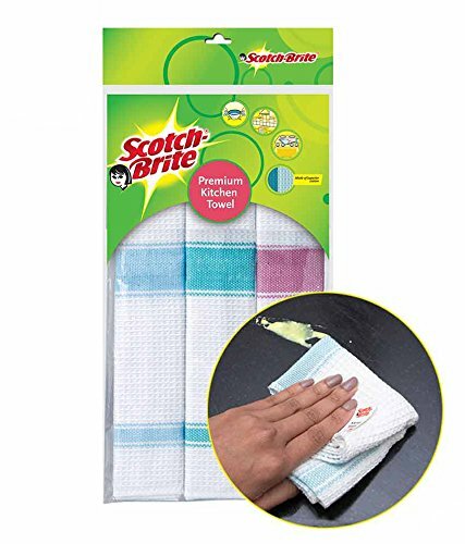 3No. Scotch-Brite Cotton Kitchen Towels – Dry Cotton, Wool Clean -Free Ship