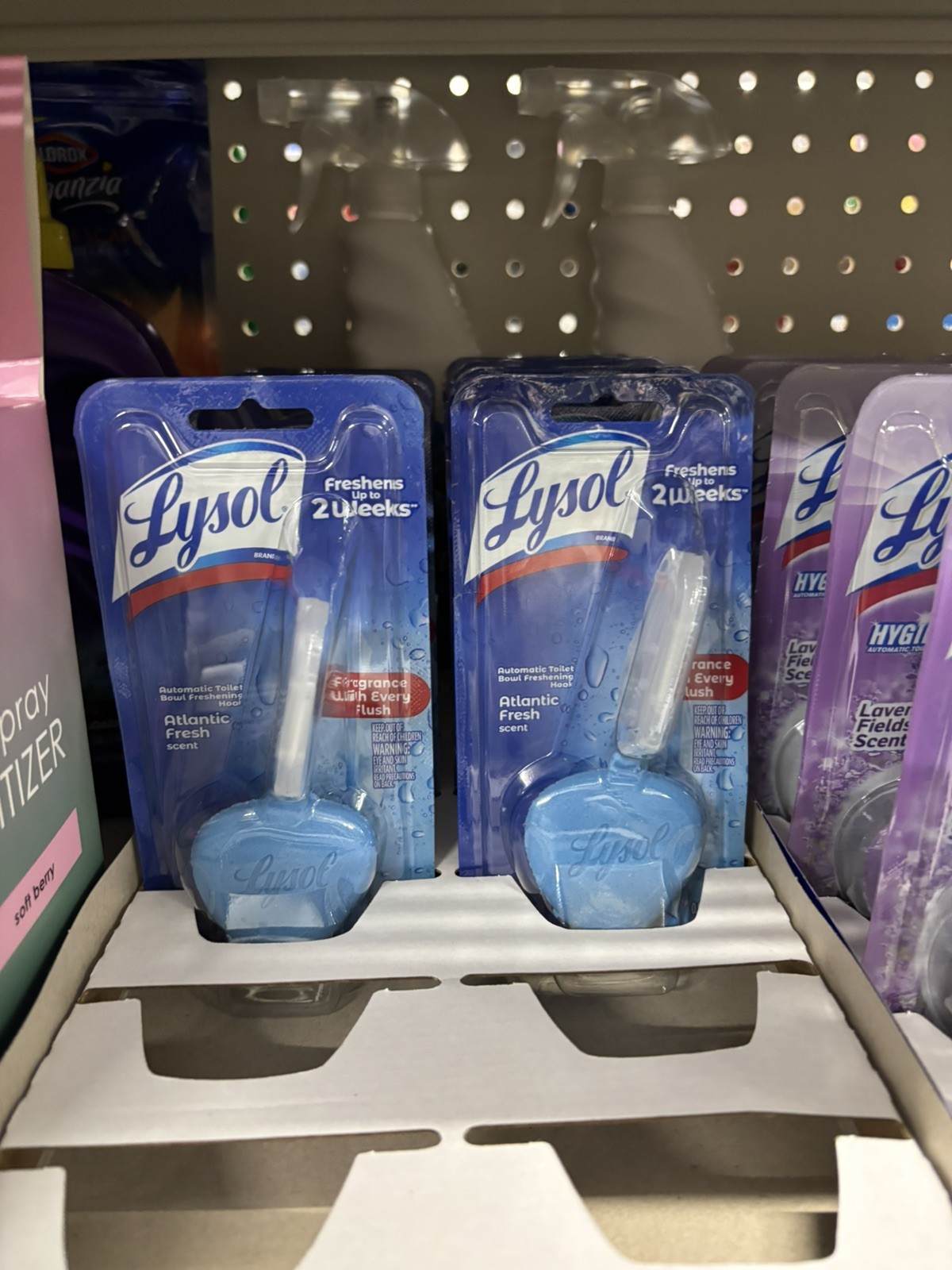 2 Lysol Hygienic Atlantic Fresh Scent Clip On Toilet Bowl Cleanser / Deodorizer