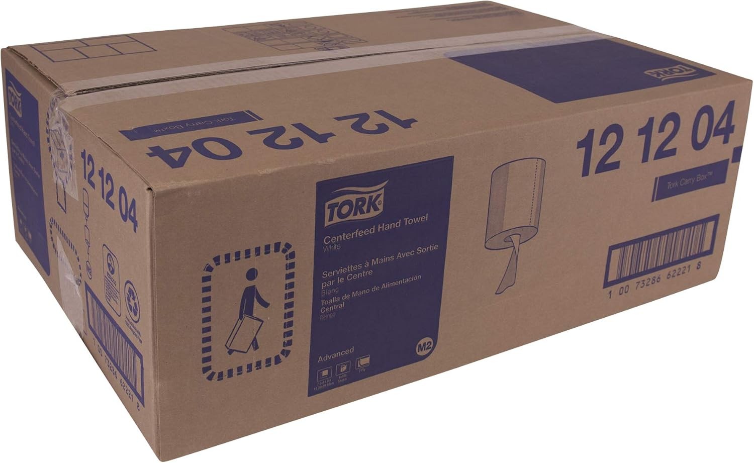 Tork Soft Centerfeed Hand Towel White M2, High Absorbency, 6 x 600 Sheets, 121
