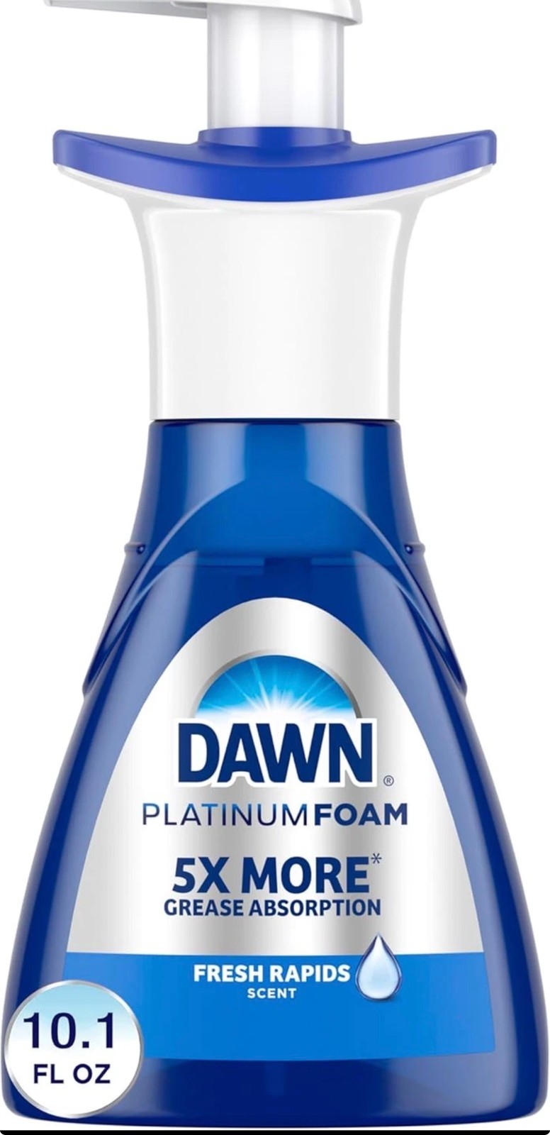 Ultra Platinum Foam Dishwashing Foam, Fresh Rapids Scent, 10.1 Fl Oz