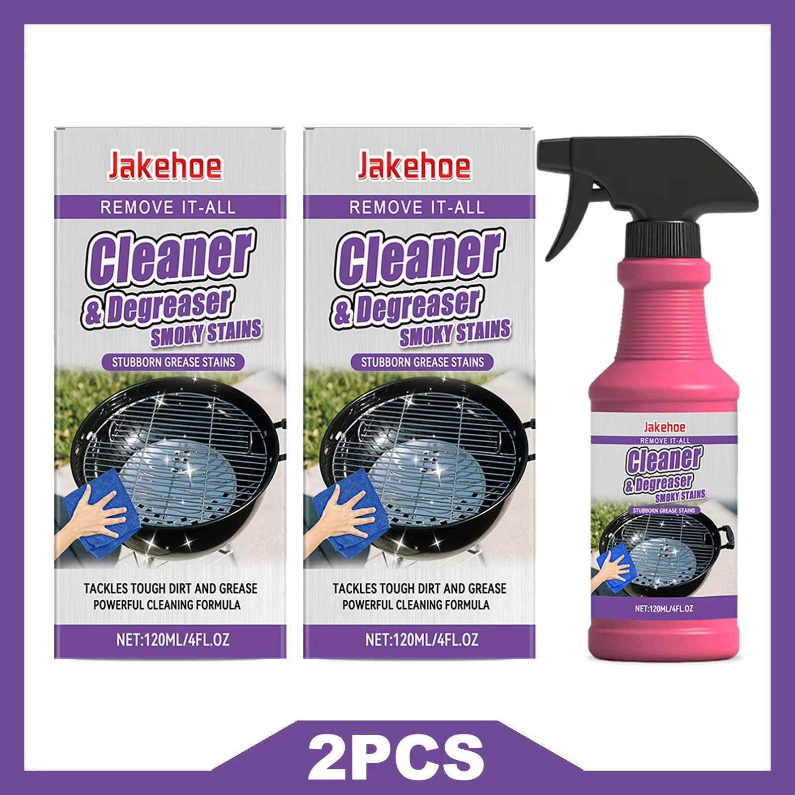 120ML BBQ Grill Cleaner JAKEHOE Powerful Grease & Carbon Deposit Remover