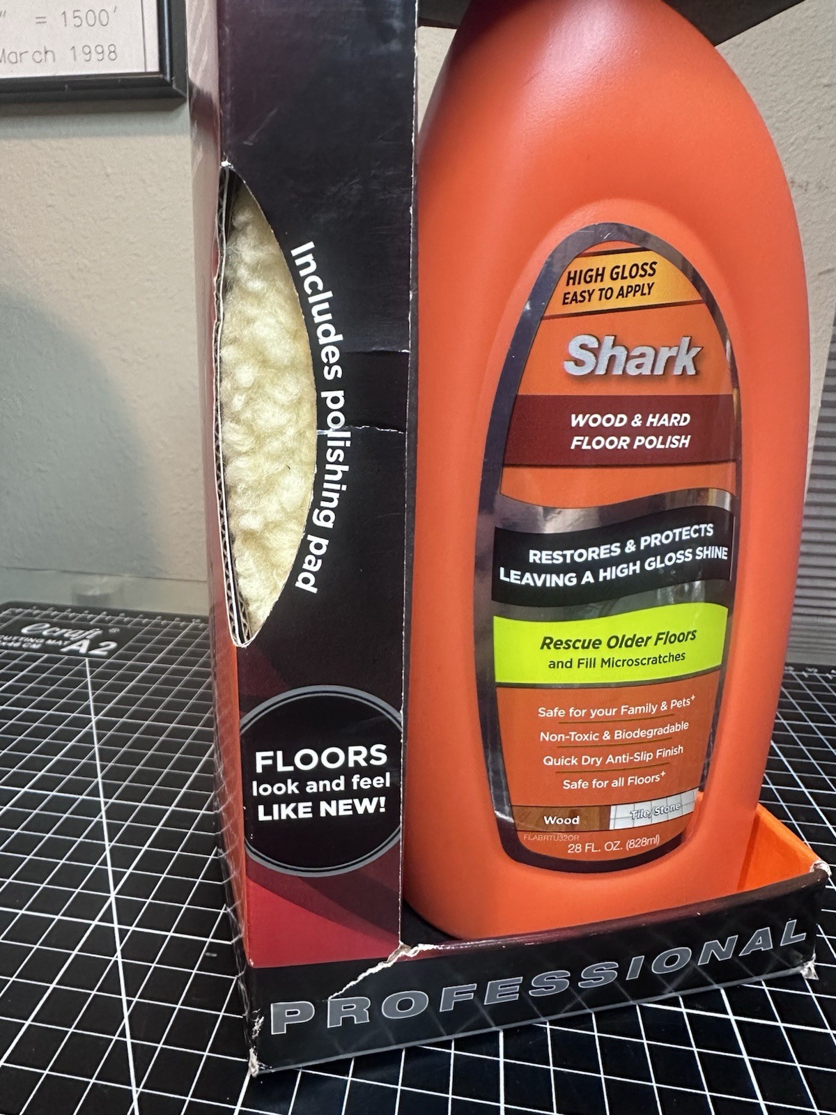 Shark Sonic DUO Wood & Hard Floor High Gloss Polish 28oz W Pad- Discontinued