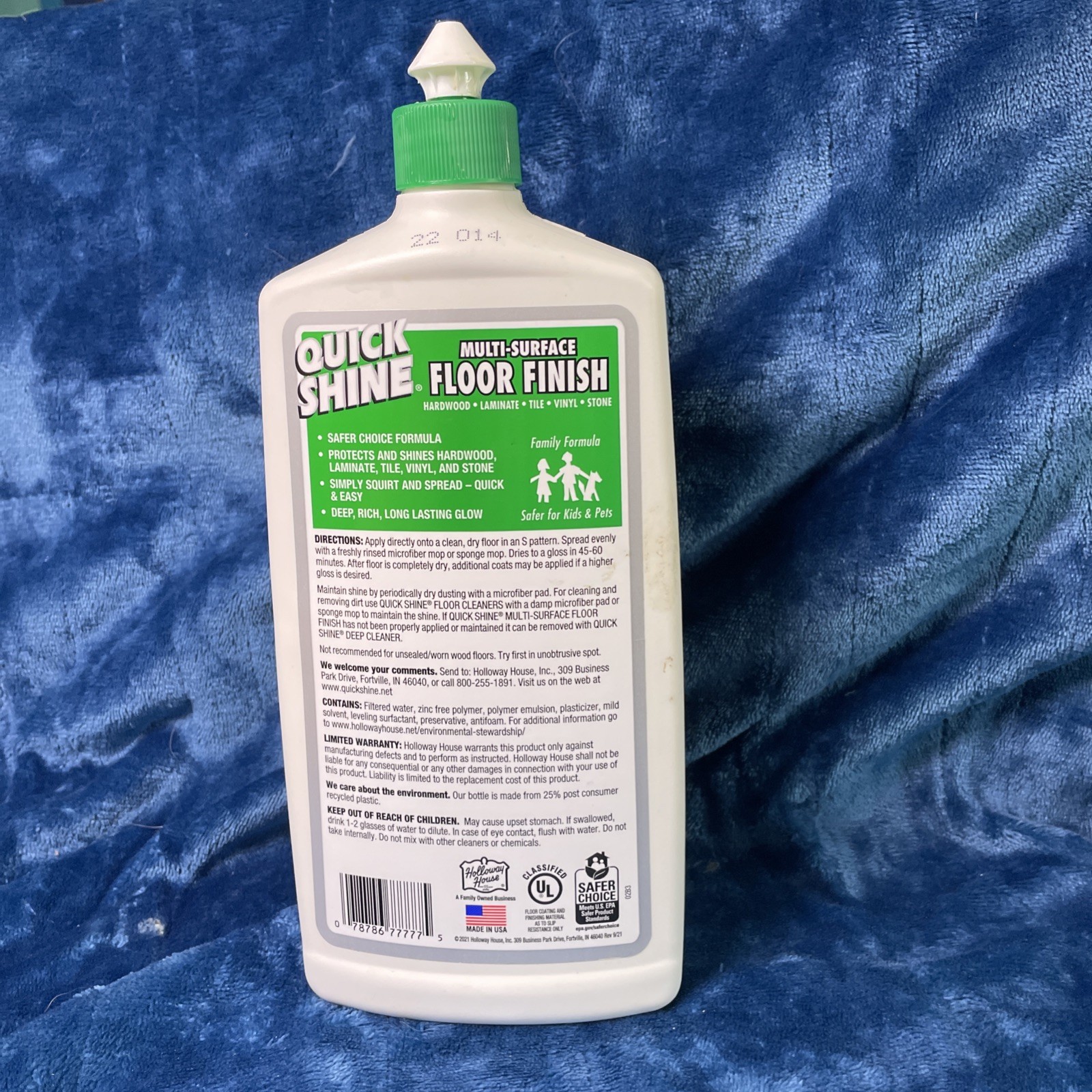 Quick Shine 27 oz. Floor Finish Protects Hardwood Tile Laminate Vinyl & Stone