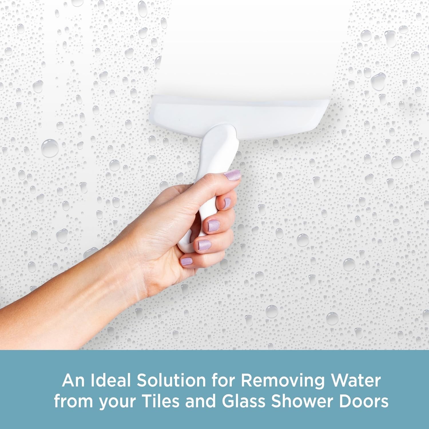 Stylish Easy Hang Shower Squeegee – Soft Grip & Frosted Finish for Clean Homes