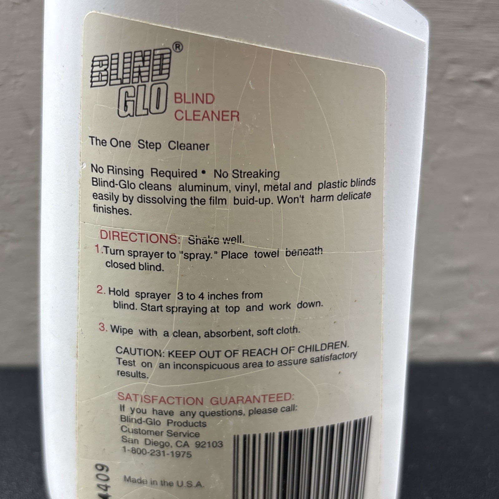 Blind-Glo Blind Cleaning Spray for Mini Blinds Plastic Vinyl Metal 16 Fl. Oz.