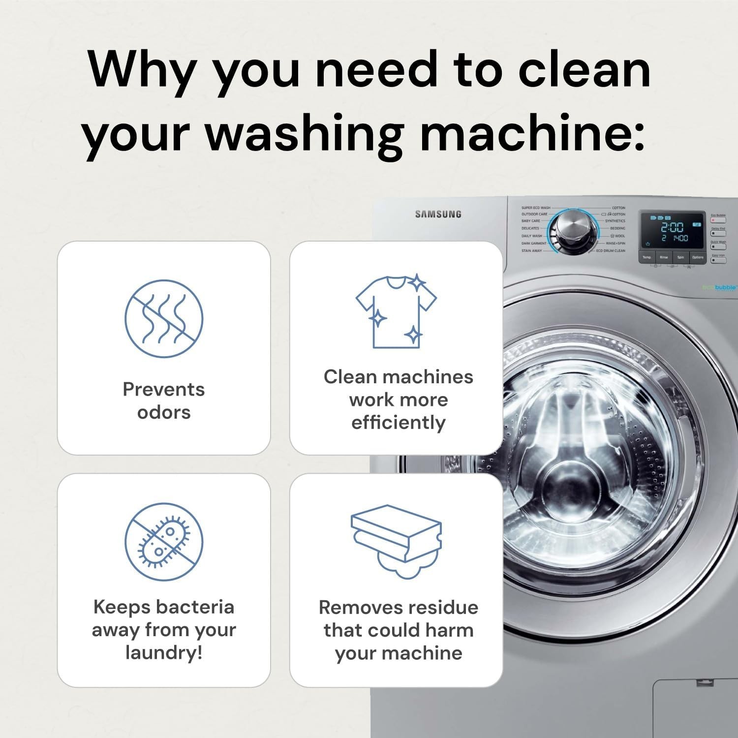 Washing Machine Cleaner Pods, Fragrance Free, 5 Count | Cleans and freshens w…