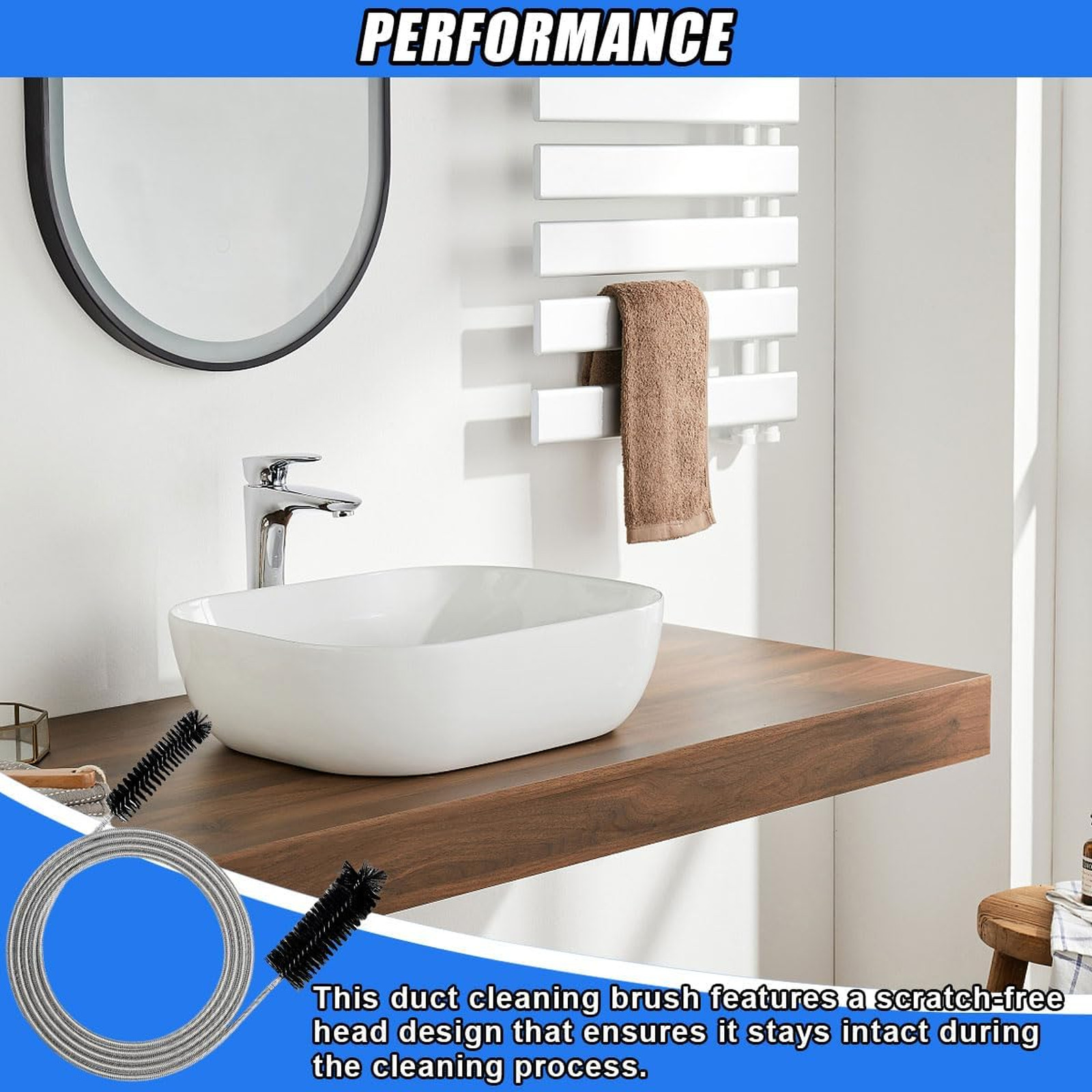 78 Inch Flexible Drain Cleaning Brush Nylon Stainless Steel Long Hose Pipe