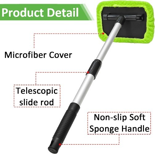 3 Pieces Car Windshield Cleaner Tool Inside Microfiber Car Window Cleaning Tool