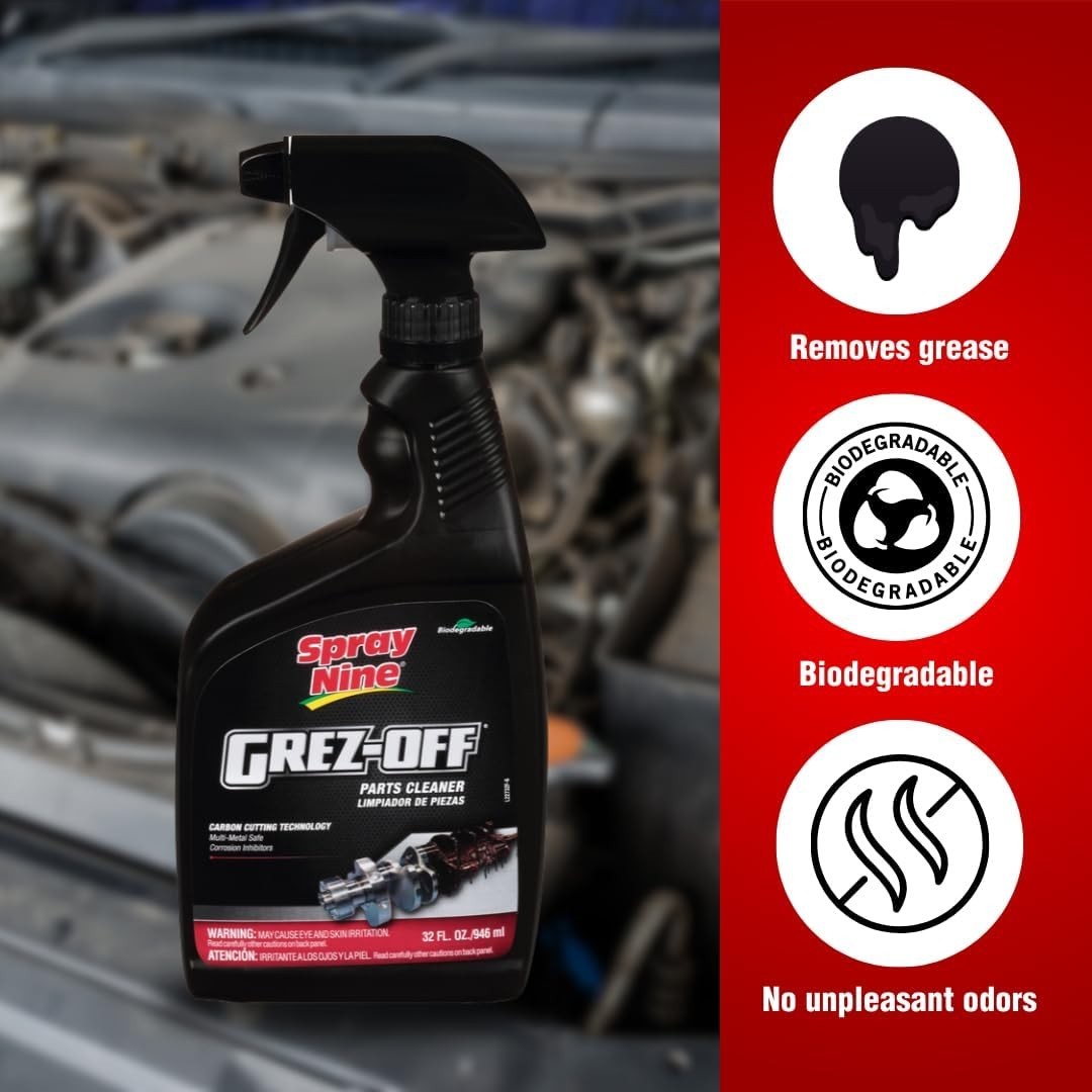 Grez-Off 32 oz Heavy-Duty Degreaser Spray – Perfect for Ovens, Floors, and More