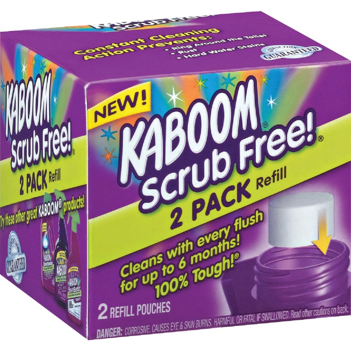 Kaboom Scrub Free Toilet Cleaner Refill (2-Pack) 35261 Pack of 6 Kaboom 35261