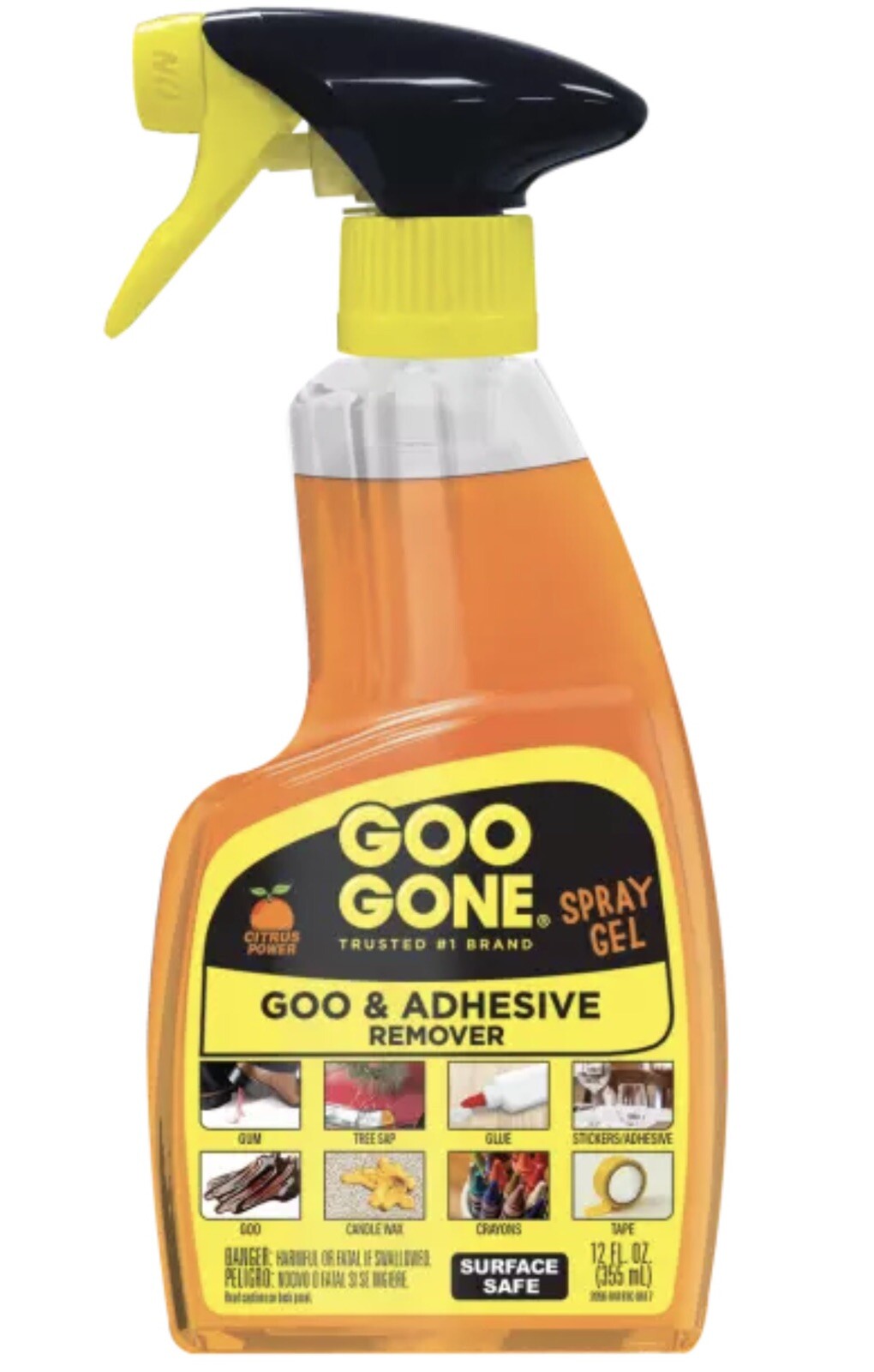 Goo Gone Remover Spray Gel 12 Oz