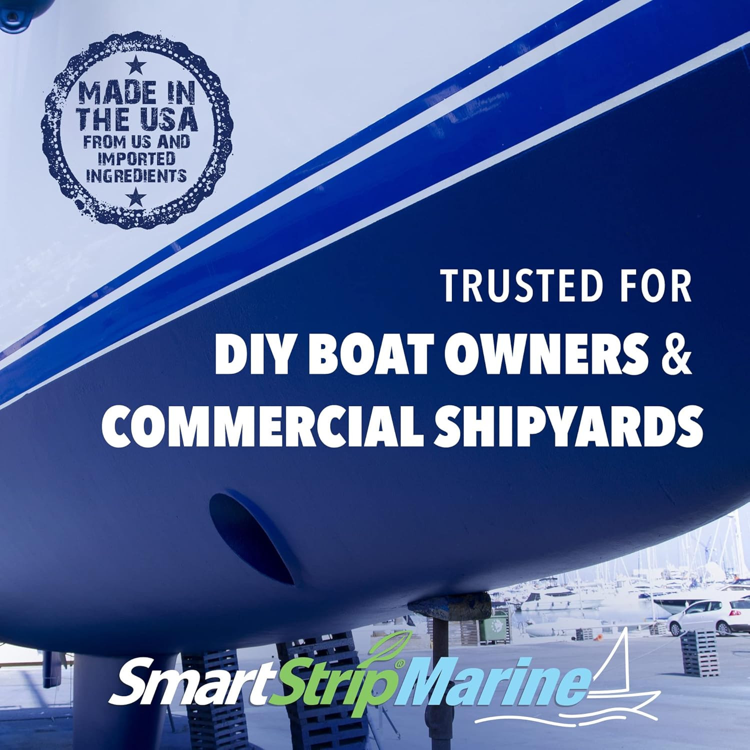Smart Strip Marine Paint Remover, for Wood, Fiberglass, Metal & Aluminum Boats &