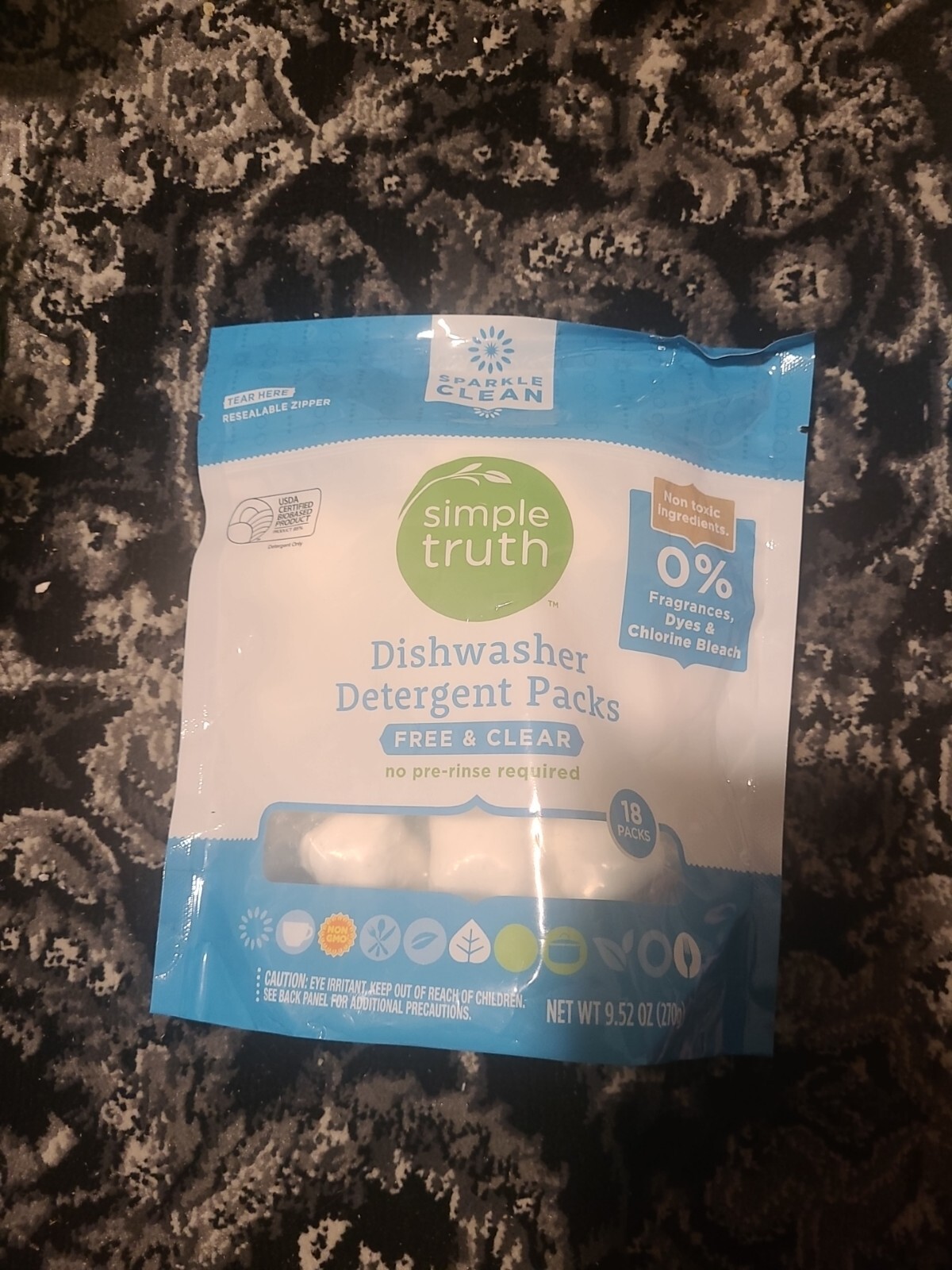 Simple Truth AUTOMATIC DISHWASHER DETERGENT PACKS 18 count! Free and clear!
