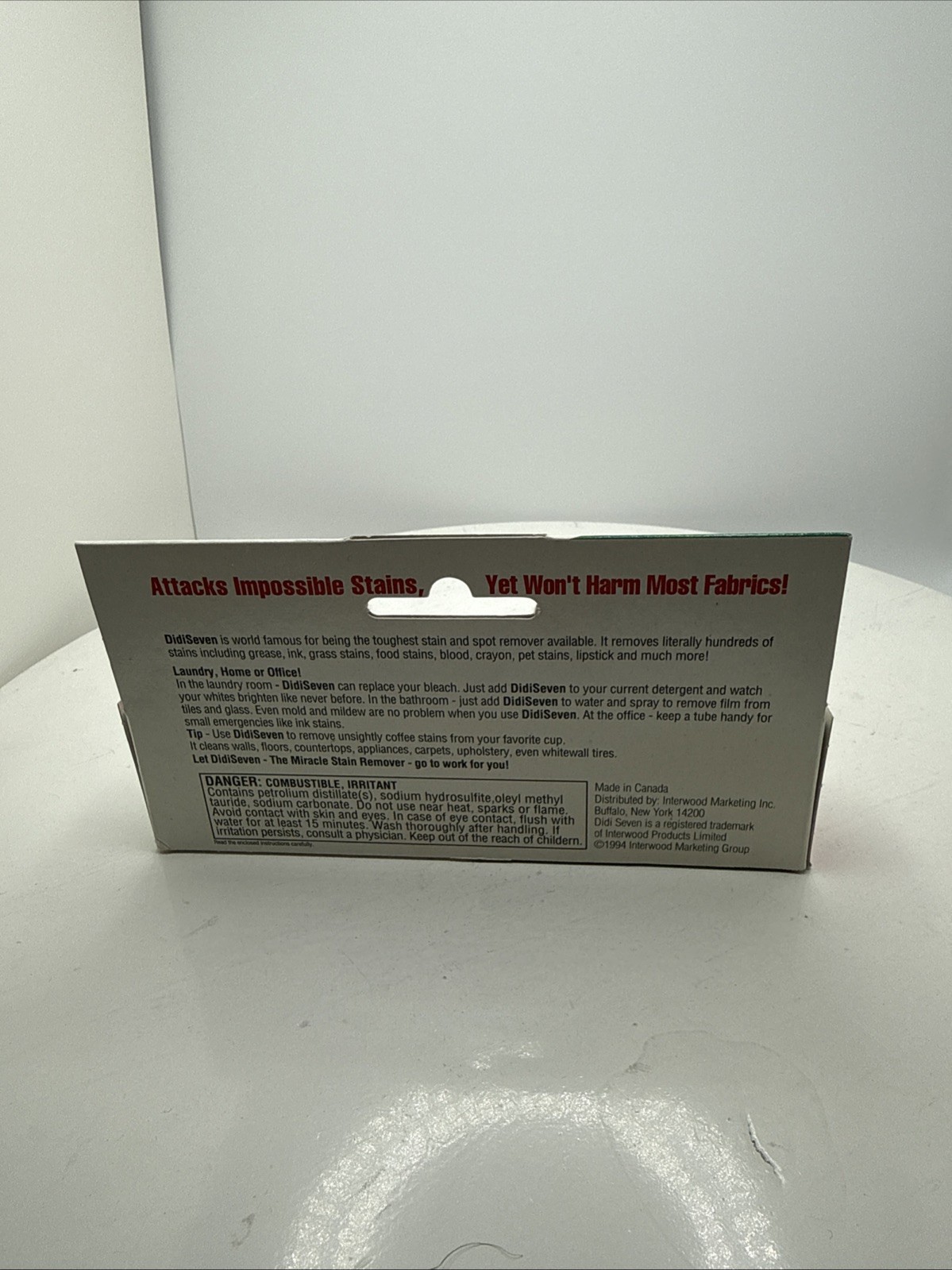 DiDiSeven Miracle Stain Remover 2 oz W German Formula Made Canada NEW