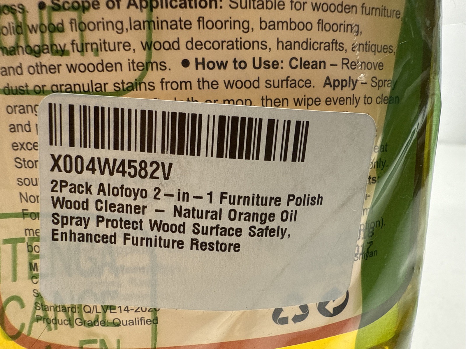 2-in-1 Furniture Polish Wood Cleaner 2 Pack 32oz Total