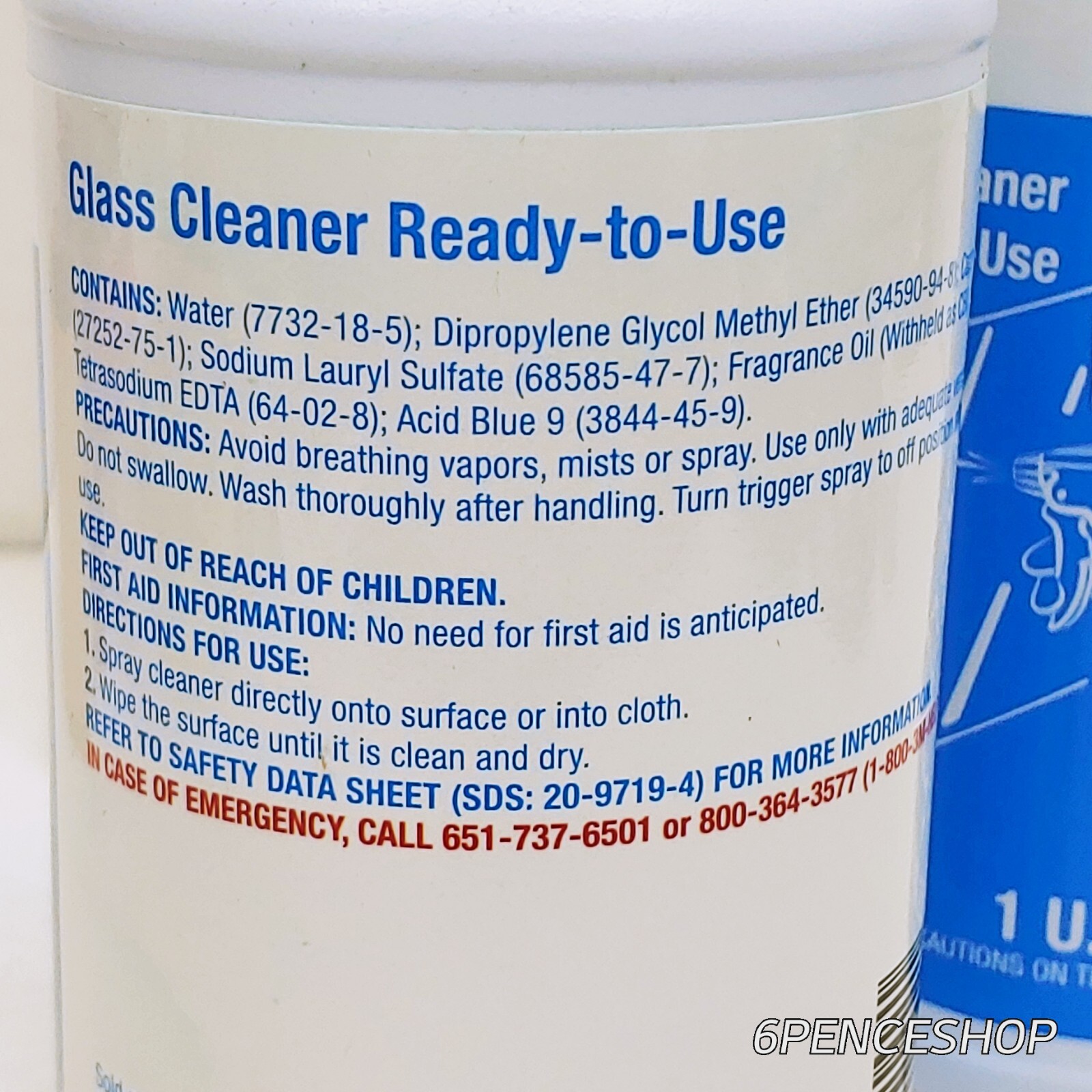 exp 09/2022 lot of 4 3M Fast-Drying Glass Cleaner Without Ammonia MCO 35142 /4pk