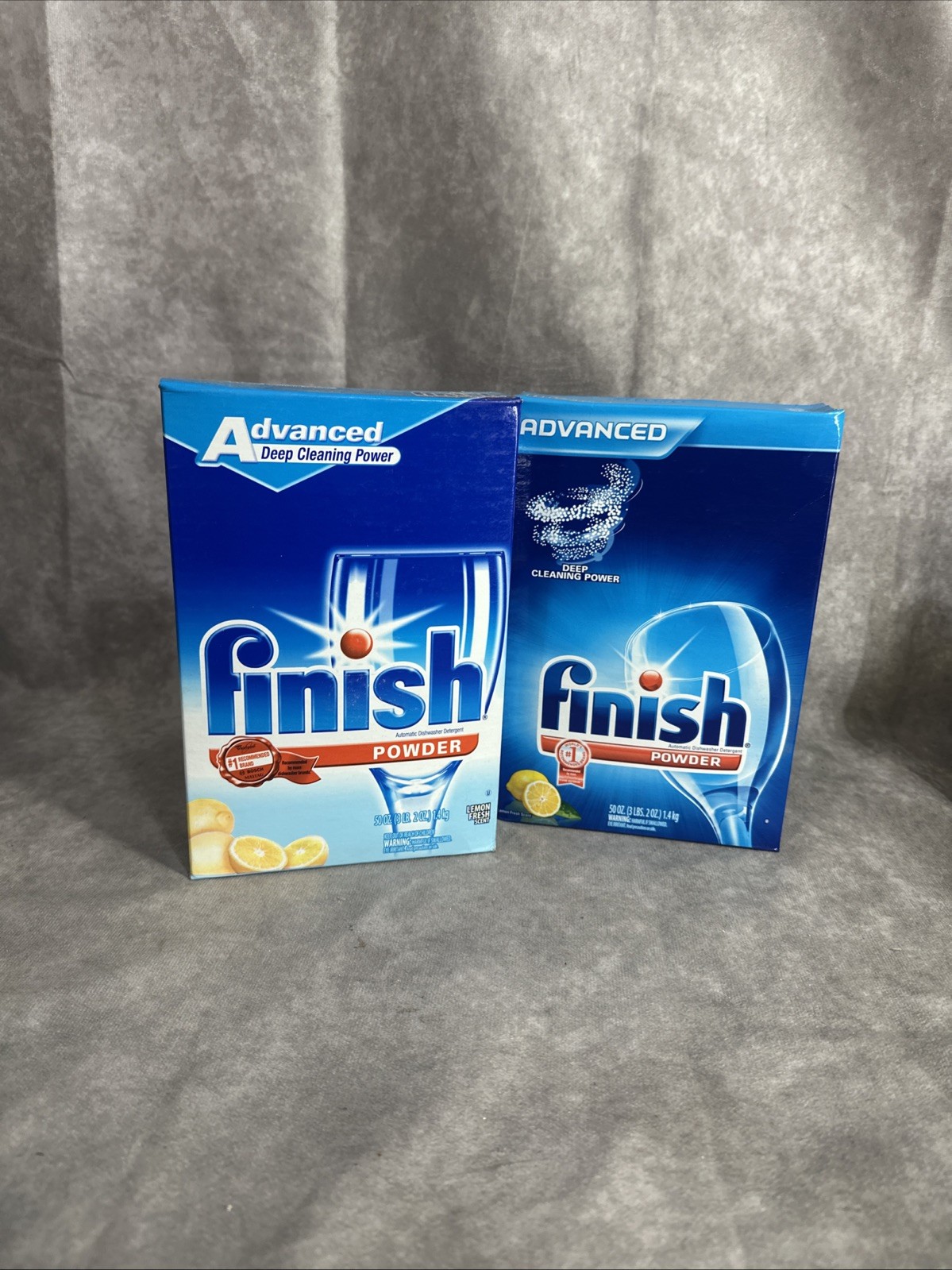 (2) Advanced Finish Dishwasher Detergent Powder 50oz