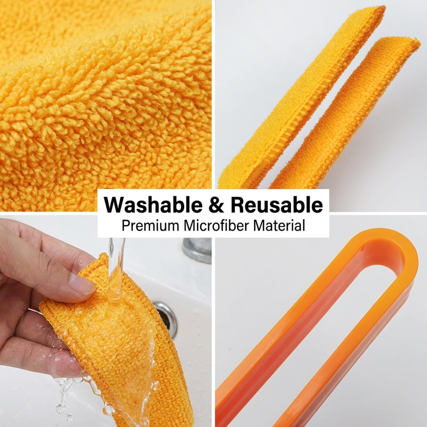 4 Pack Blinds Duster, Duster Brush with 8 Microfiber Sleeves, Dust Remove Tools