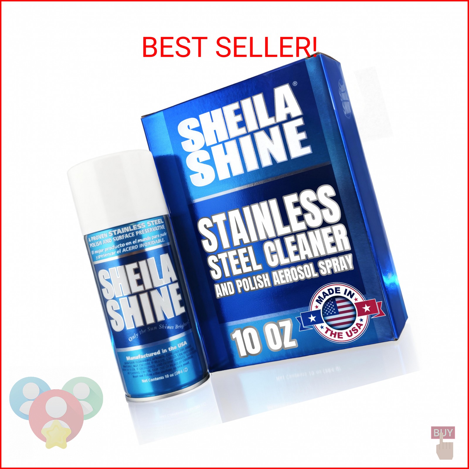 Sheila Shine 10oz Stainless Steel Cleaner and Polish – Cleans, Polishes & Protec