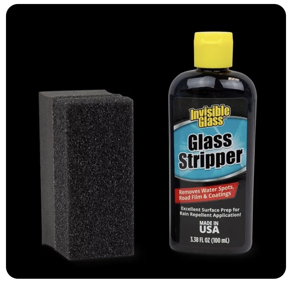 Stoner Invisible Glass 91411 Glass Stripper Water Spot Remover Kit 3.38 oz