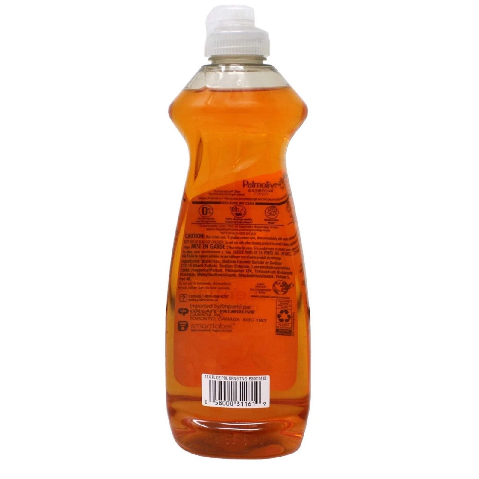 Palmolive Essential Clean Liquid Dish Soap, Tangerine Scent, 12.6 fl oz