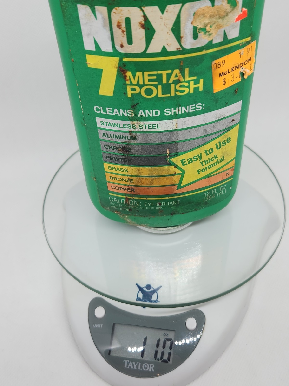 NOXON 7 Metal Polish Liquid 12 oz Bottle Discontinued 90% Full