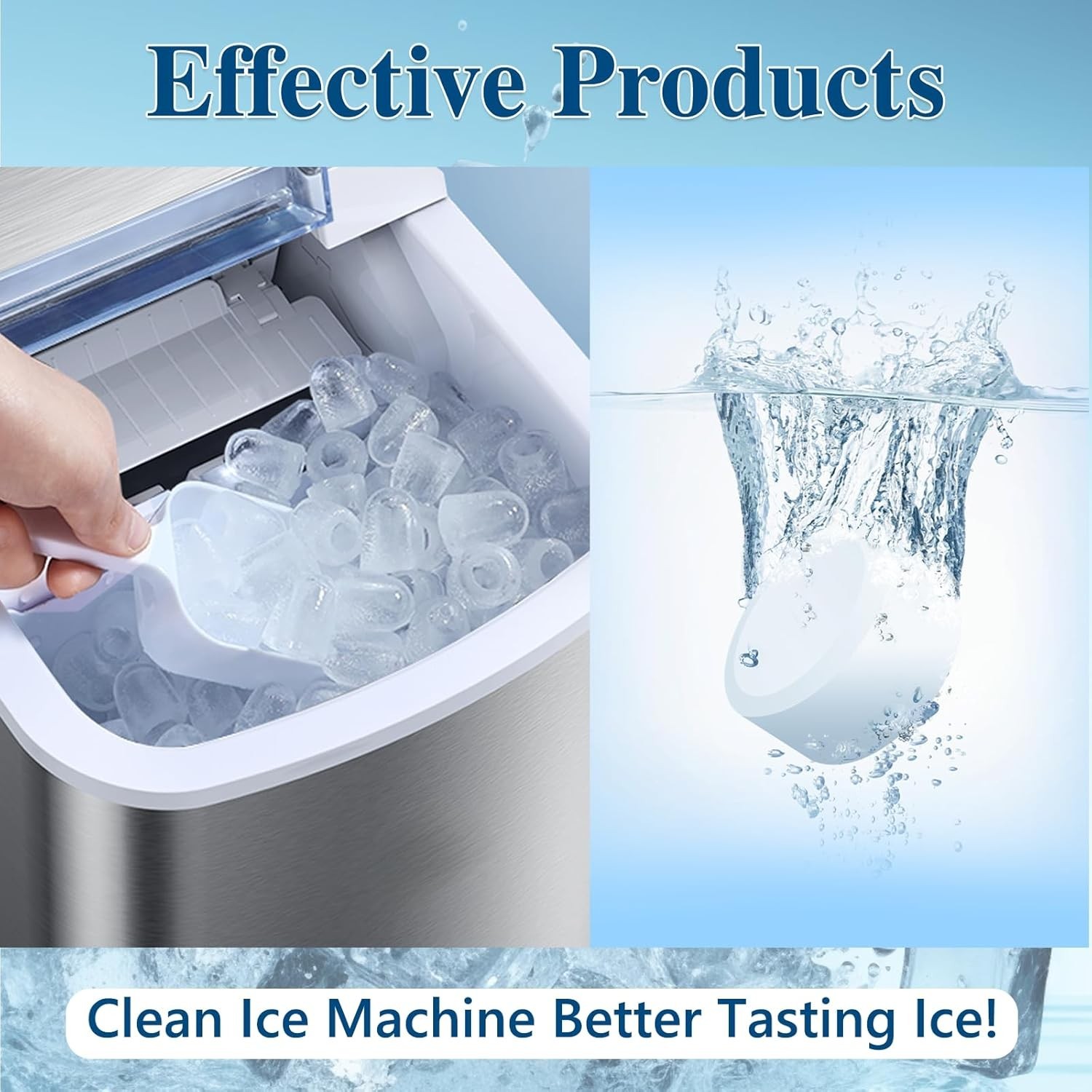36 Tablets Ice Machine Cleaner Descales & Deodorized Unscented