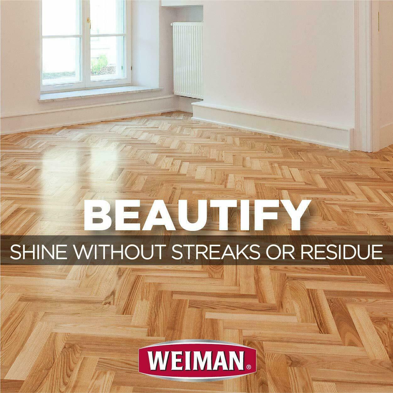 (2-Pk) Weiman HARDWOOD Floor NATURAL POLISH & Shine RESTORER Protective Finish