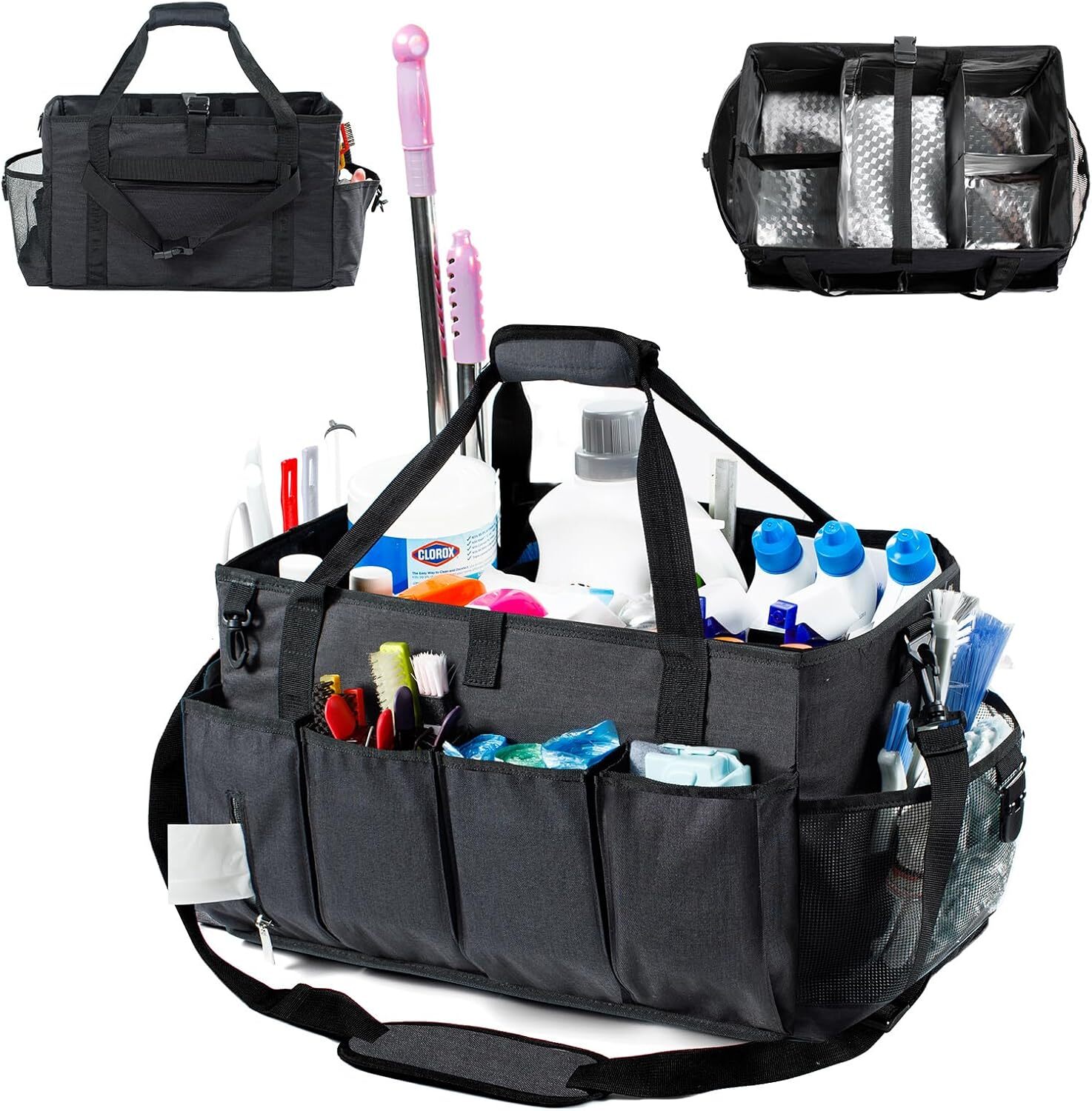 Caddy de limpieza para organizador de proveedores de limpieza profesional de 17″