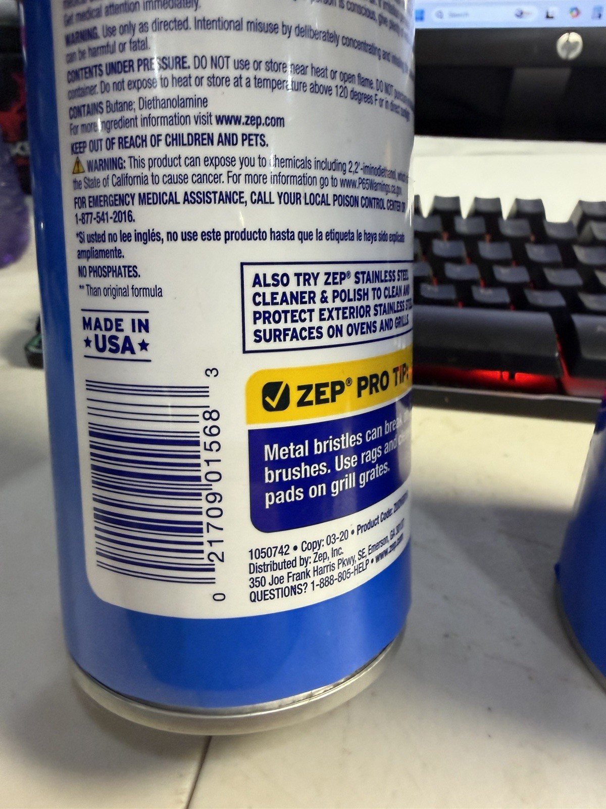 Zep Heavy-Duty Oven & Grill Cleaner Aerosol 19 oz Unscented
