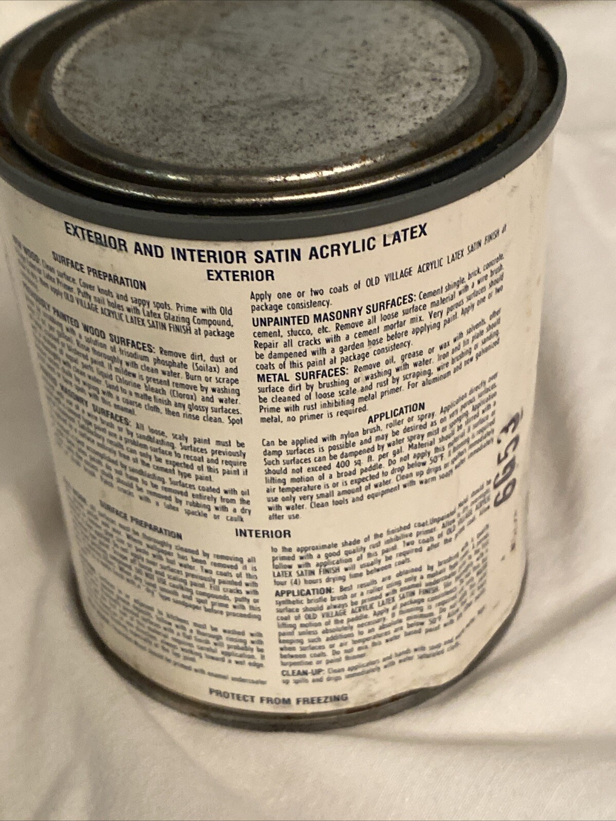 Olde Village Acrylic Latex Paints Satin Finish 1743 Heritage Blue Pint