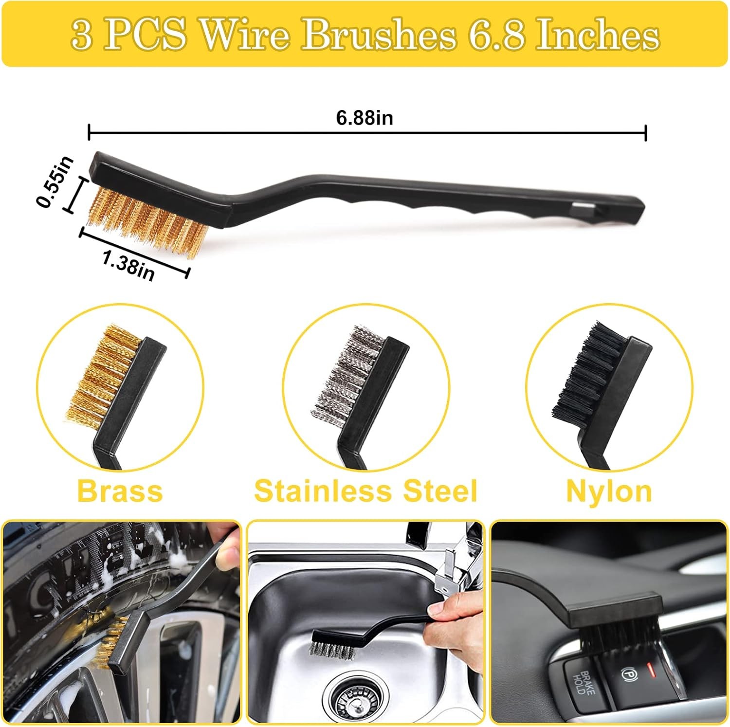 27Pcs Car Detailing Kit & Drill Brush Set for Interior & Exterior