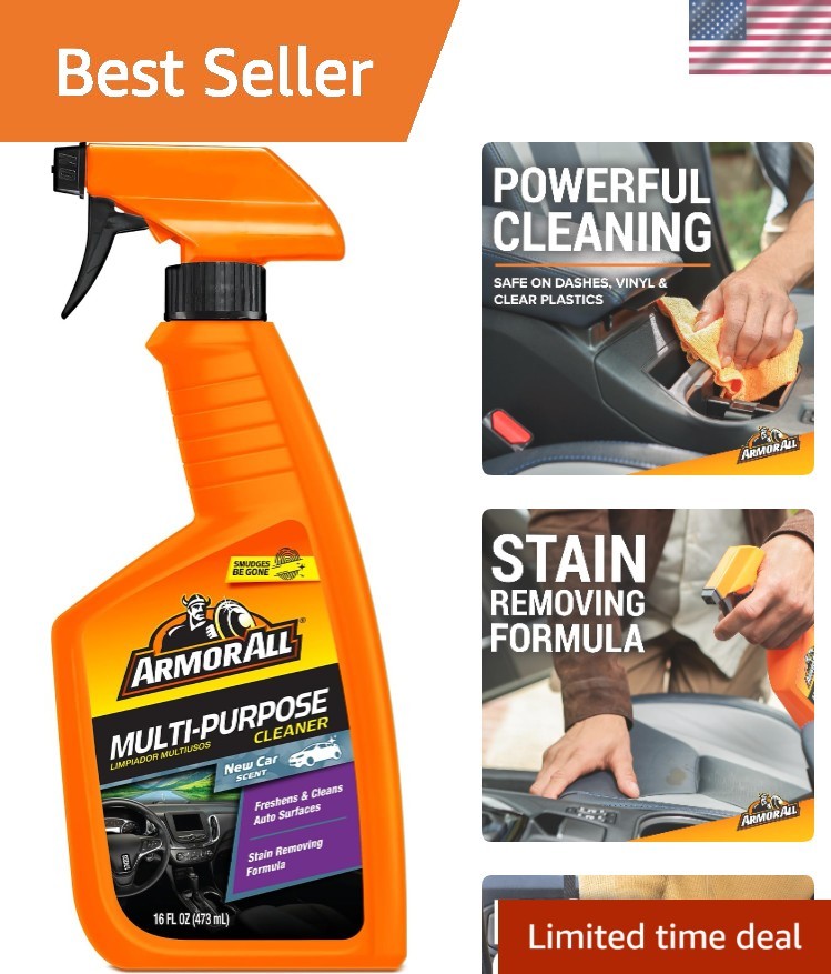 Residue-Free Multi-Purpose Car Cleaner Spray, 16 oz, for All Interior Surfaces