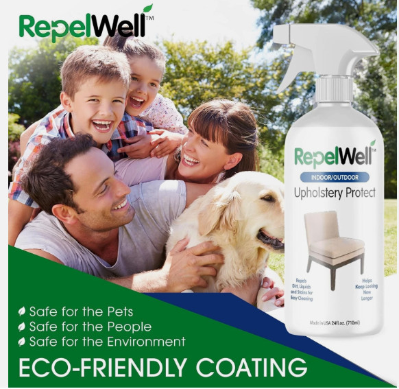 Eco-Friendly Upholstery Protect Stain & Water Repellent Spray 24oz Pet Safe–NEW