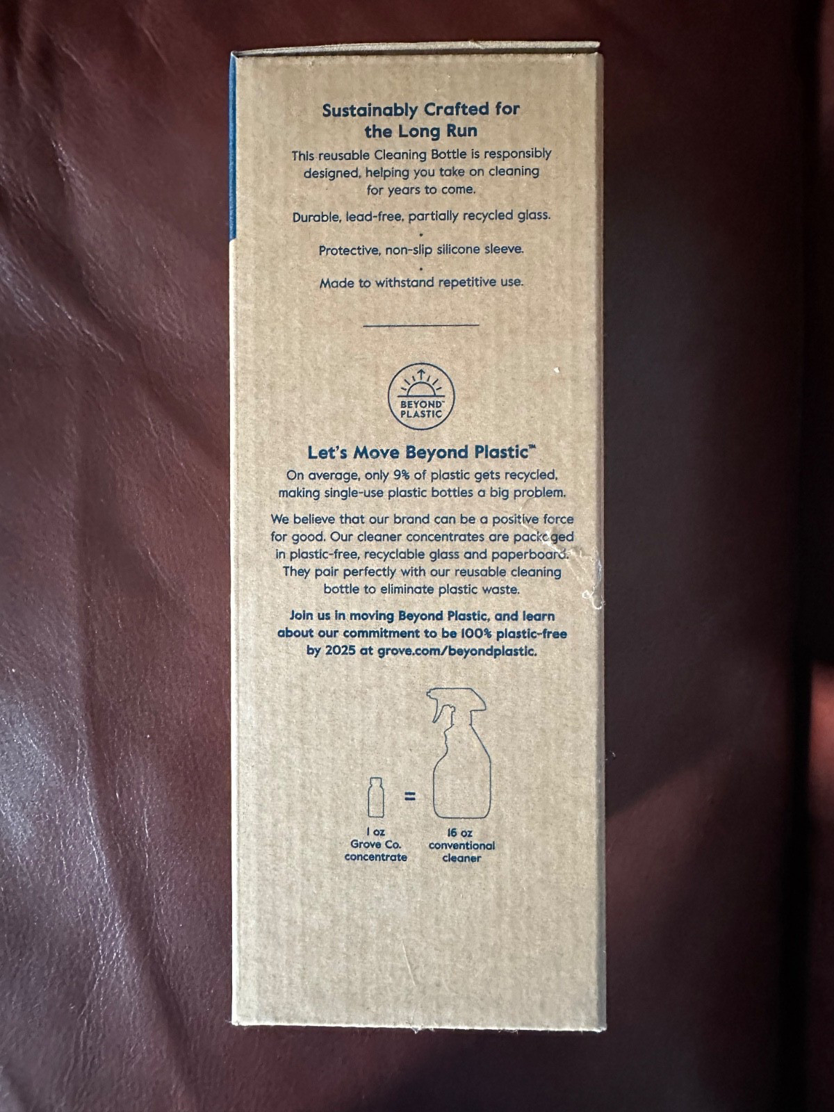 NIB Grove Collaborative Reusable Spray Bottle + Glass, Multi, & Tub/Tile Cleaner