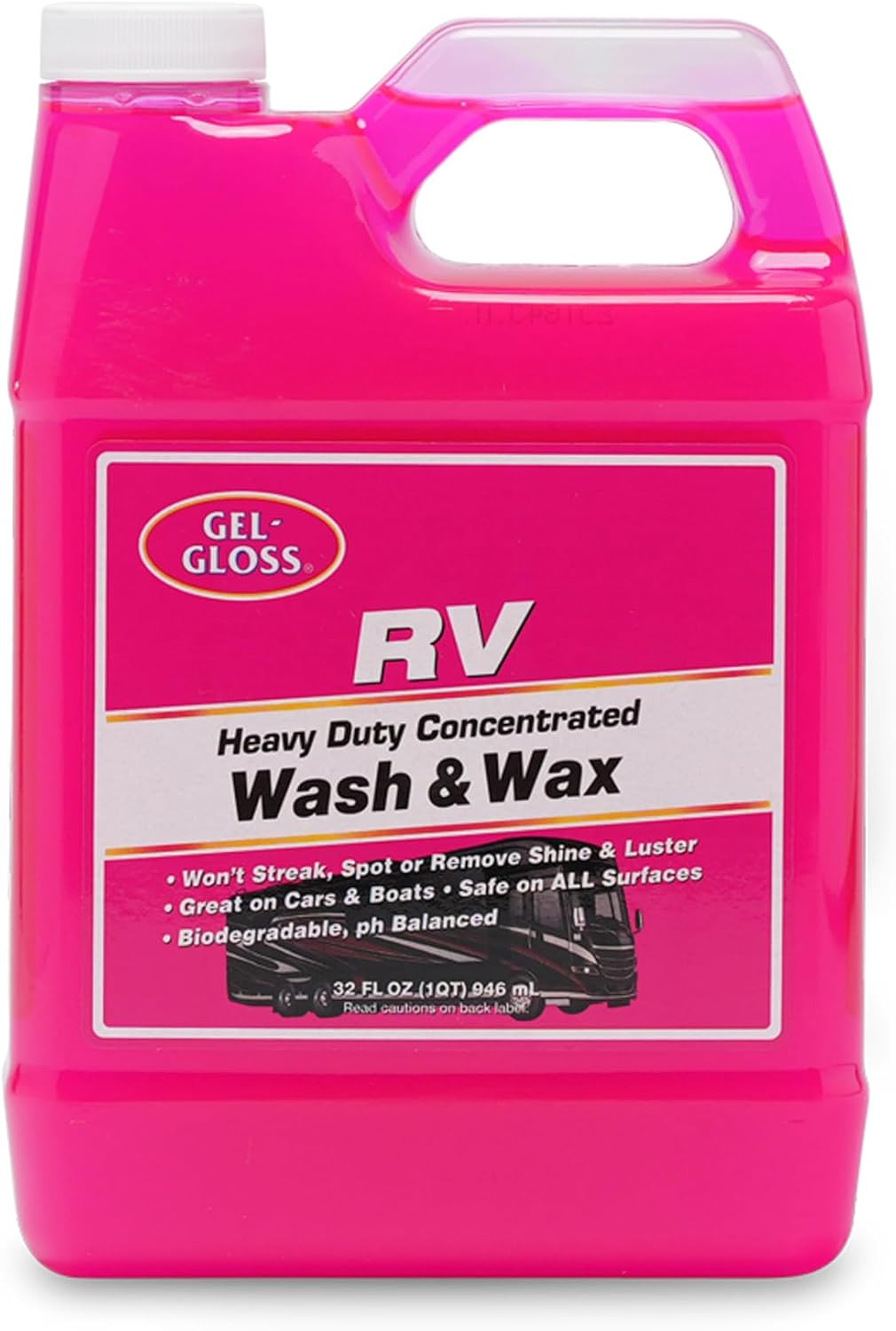 Gel Gloss RV Wash & Wax – Clean, Seak-Free, Reduced Water Spotting, Ph Neual, Co