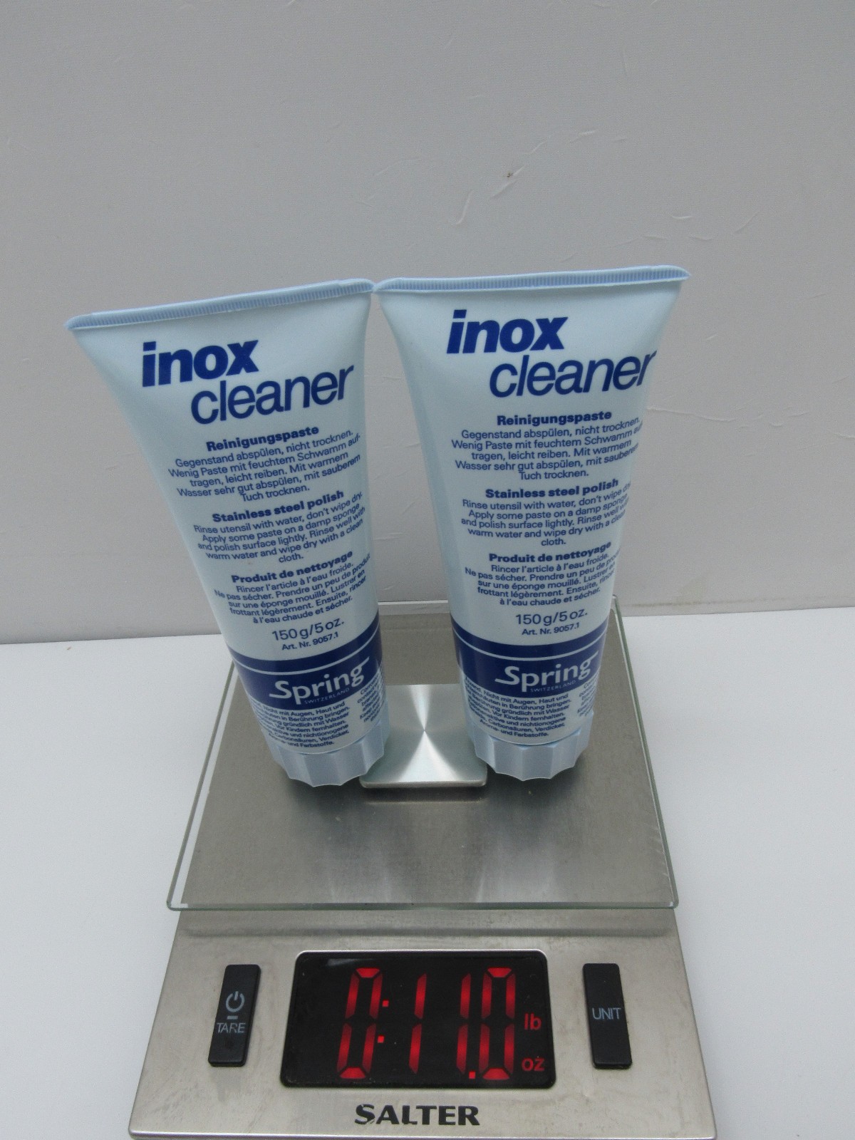 Spring Switzerland Stainless INOX Cream Stainless Steel Cleaner 150g 5oz NEW