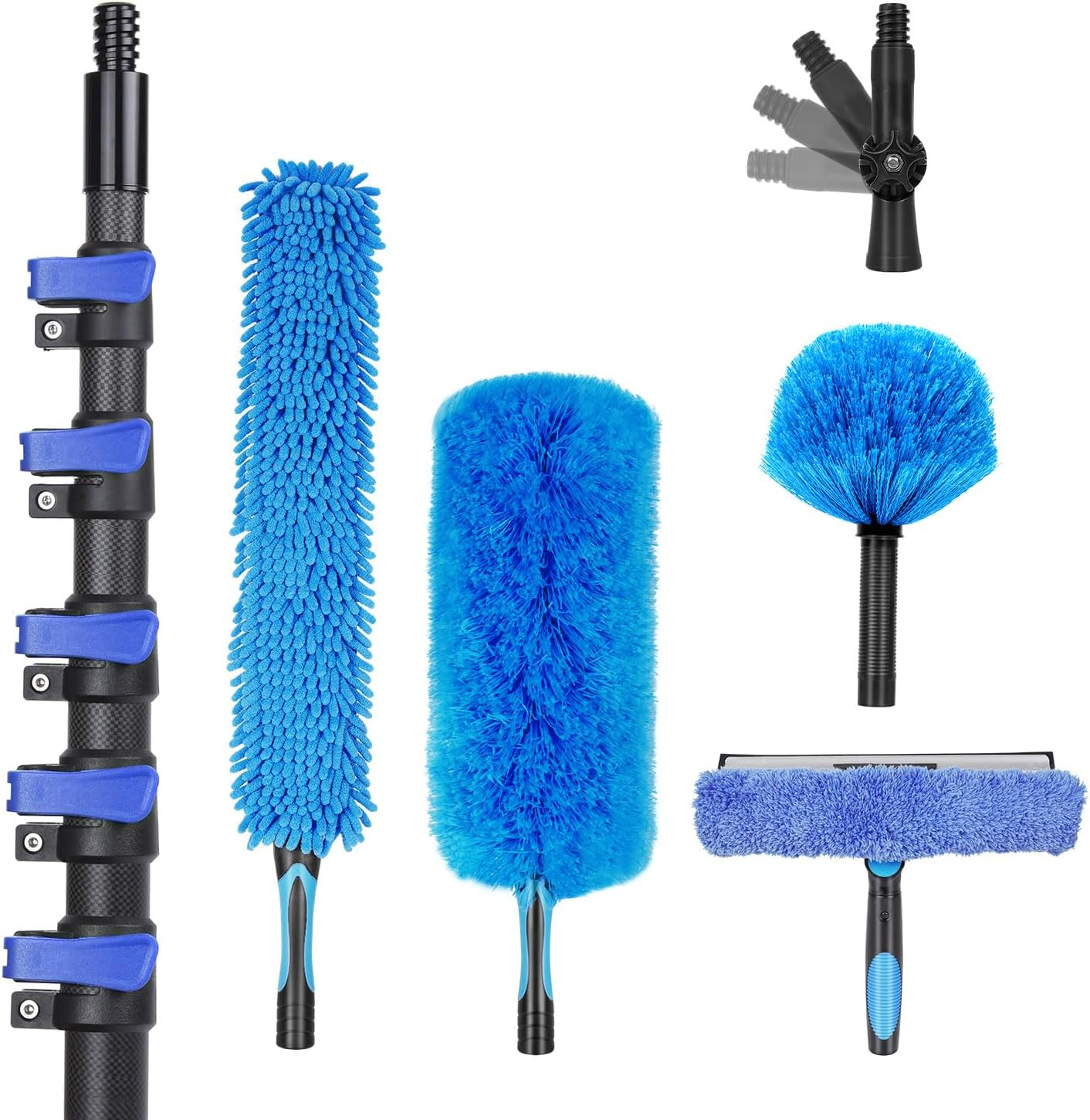 30 Foot High Ceiling Duster Kits with 4.7-24 FT Carbon Fiber Extension Pole